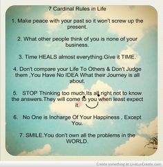 7 Rules Of Life Quote 01