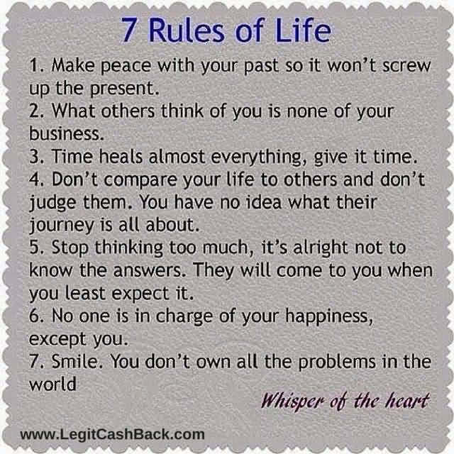 7 Rules Of Life Quote 06