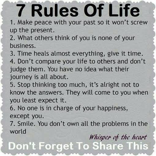 7 Rules Of Life Quote 15