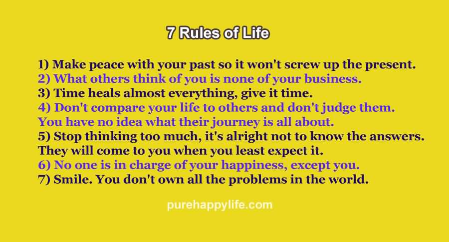 7 Rules Of Life Quote 18