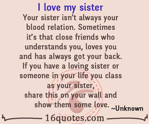 Loving Sister Quotes Meme Image 04