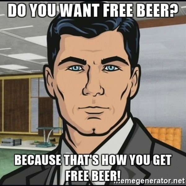 Amazing free beer meme jokes