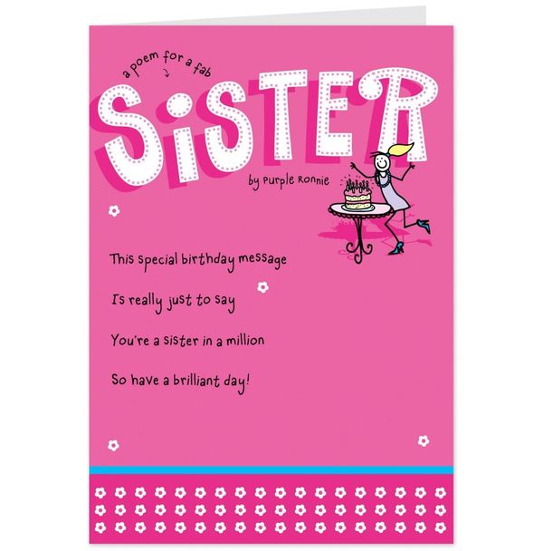Cool birthday wishes for sister funny joke