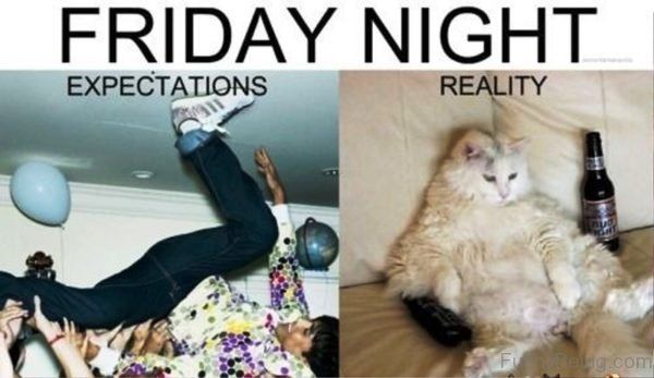 Friday Night Expectations Vs Reality meme Photos
