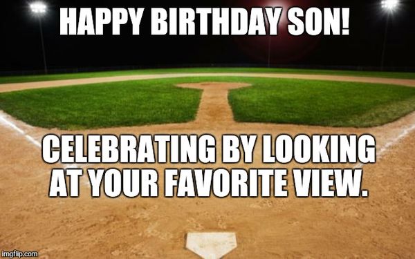 Funny happy birthday baseball meme photo