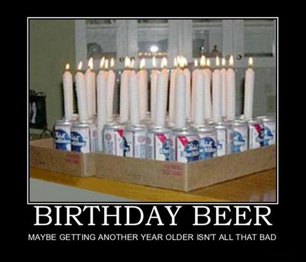 Funny happy birthday beer meme graphics