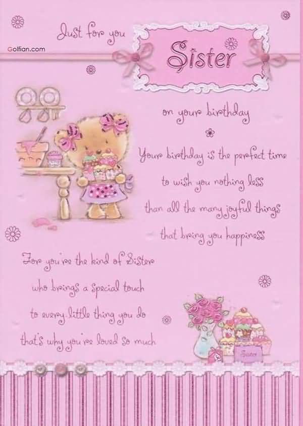 Funny little sister birthday sayings picture