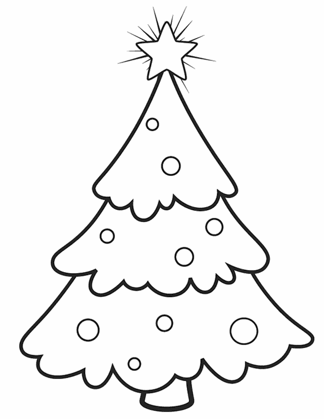 Christmas Tree Coloring Pages Image Picture Photo Wallpaper 01