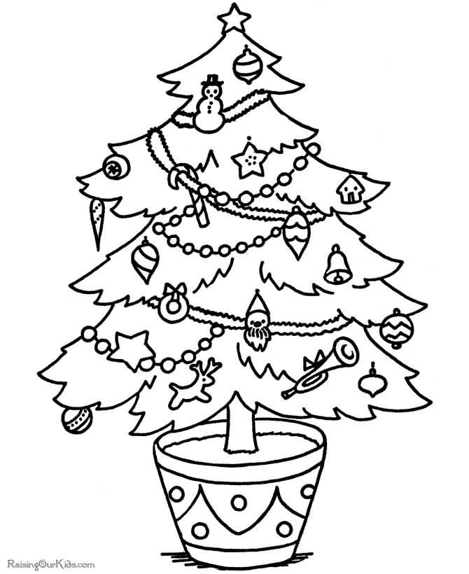 Christmas Tree Coloring Pages Image Picture Photo Wallpaper 07
