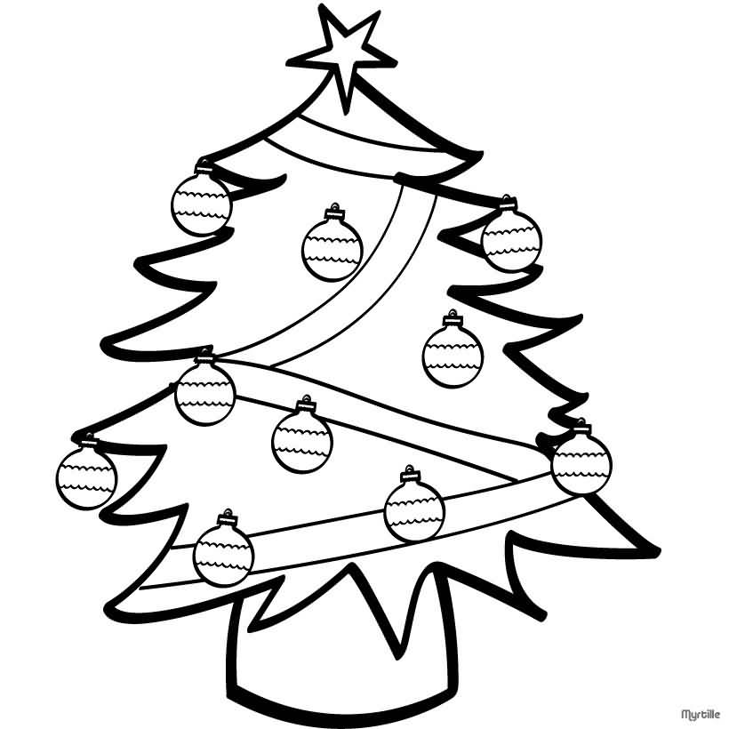 Christmas Tree Coloring Pages Image Picture Photo Wallpaper 09