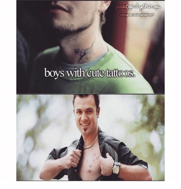 Funniest boys with tattoos meme image
