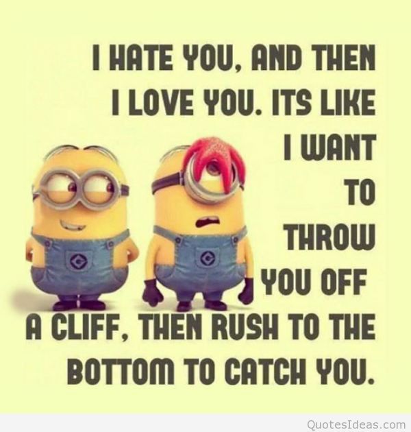 Funniest minions miss you meme image