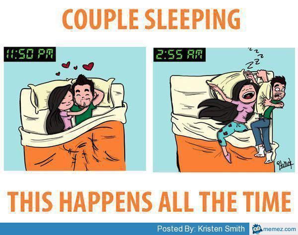 Funny Couples Sleeping Meme Photo