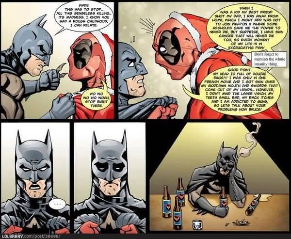 Funny Deadpool Batman Meme Image