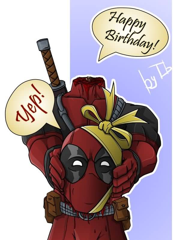 Funny Deadpool Birthday Meme Picture