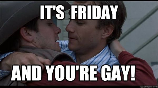 Funny Its Friday and You are Gay Meme graphics
