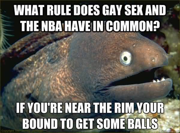 Funny What Rule Does Gay Sex and the NBA Have in Common graphic
