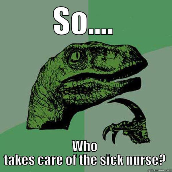 Funny sick nurse meme image