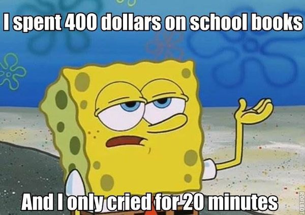 Funny spongebob college meme image