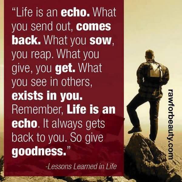 Life Is An Echo Quote 20