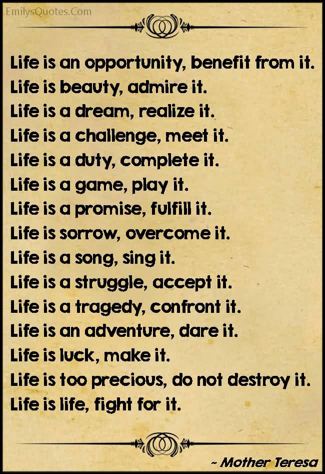 Life Quotes Mother Teresa 01