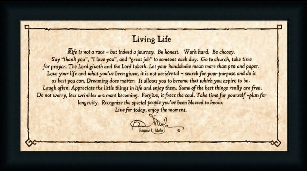 Living Life Bonnie Mohr Quote 14