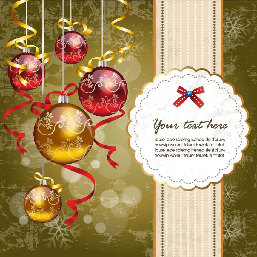 Merry Christmas Cards Vector Image Picture Photo Wallpaper 16
