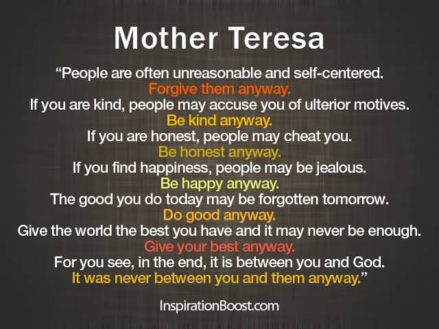 Mother Teresa Quote Love Them Anyway 05