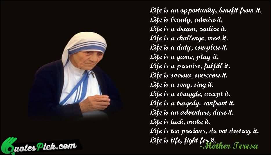 Mother Teresa Quotes Life 06