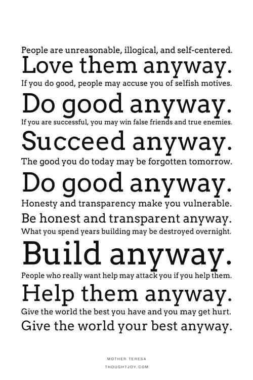 Mother Teresa Quotes Love Anyway 14