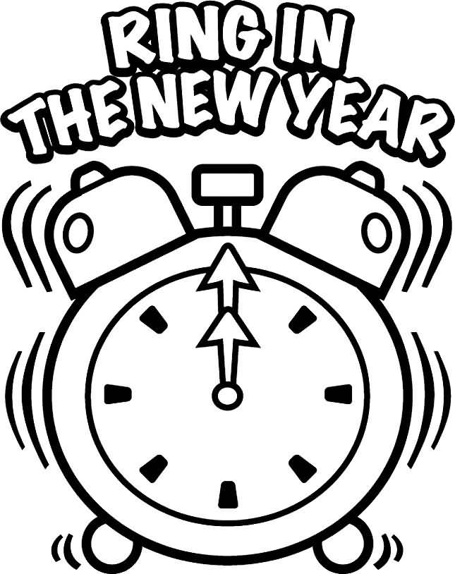 New Year 2018 Coloring Pages Template Image Picture Photo Wallpaper 11