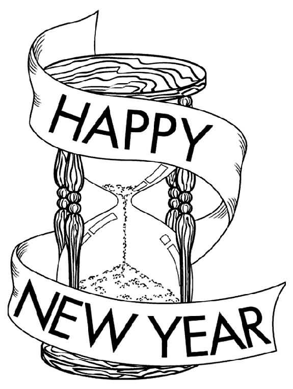 New Year 2018 Coloring Pages Template Image Picture Photo Wallpaper 14