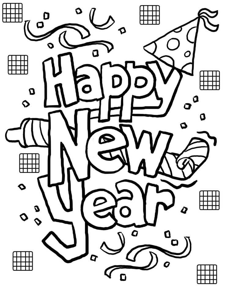 New Year 2018 Coloring Pages Template Image Picture Photo Wallpaper 16