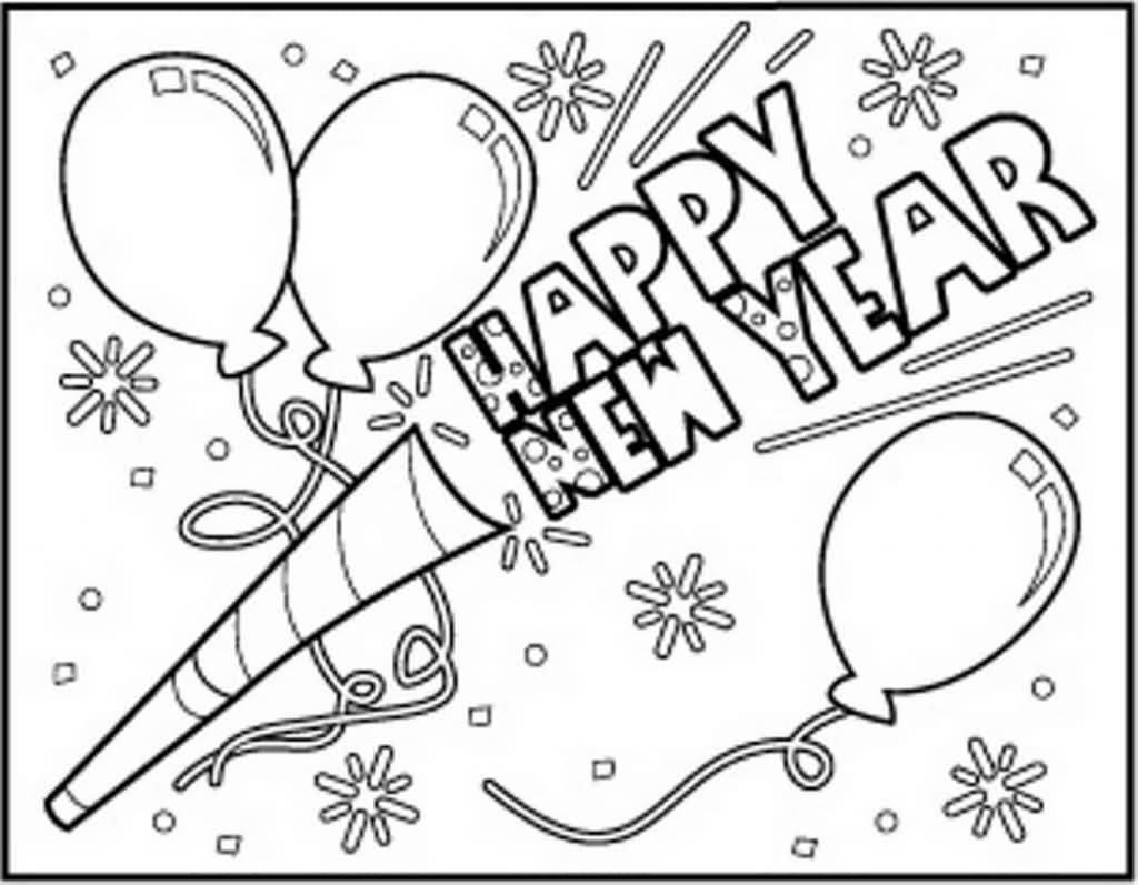 New Year 2018 Coloring Pages Template Image Picture Photo Wallpaper 20