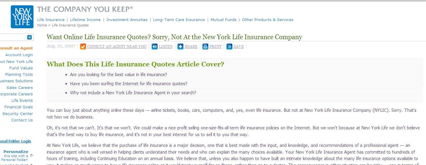 New York Life Insurance Quotes 01