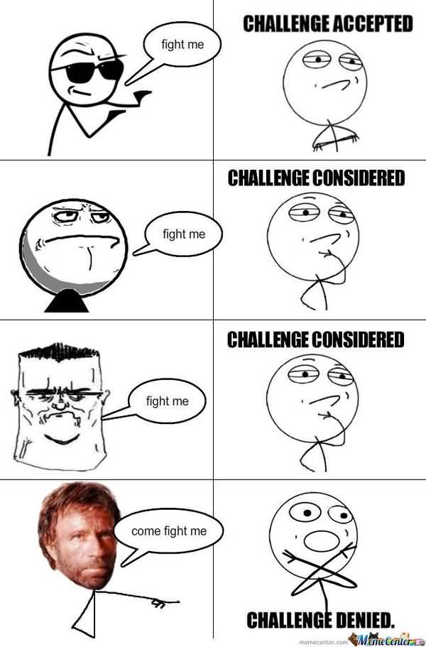 Very Funny Challenge Accepted Meme Graphics
