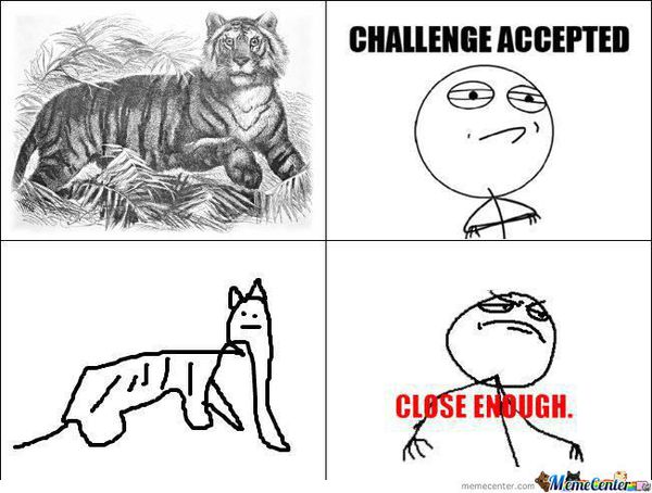 Very Funny Challenge Accepted Meme Photos