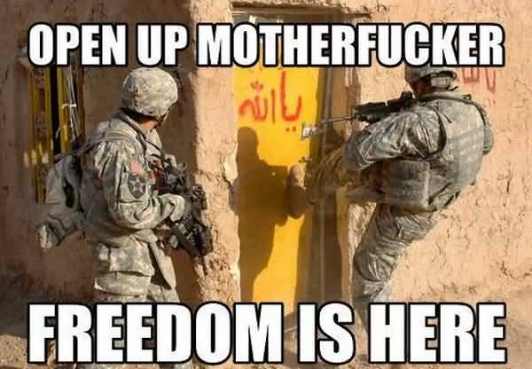 Amusing military freedom memes image