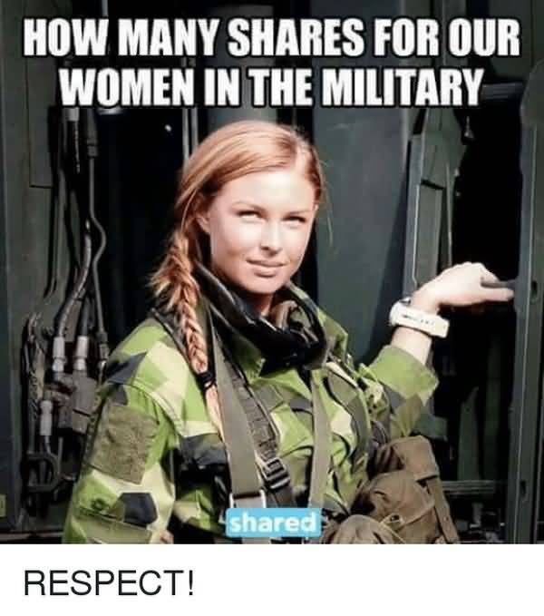 Amusing military women memes picture