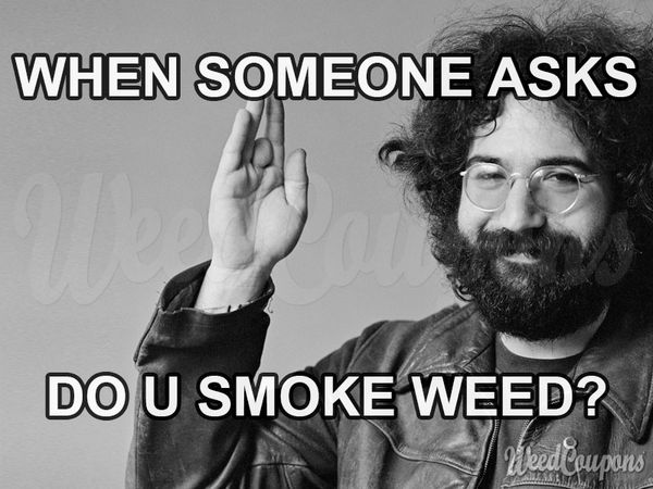 Amusing smoking weed meme picture