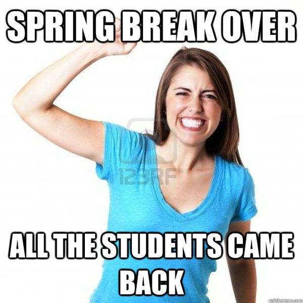 Amusing teacher spring break meme photo