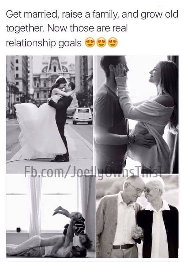 Amusing usual relationship goals meme image