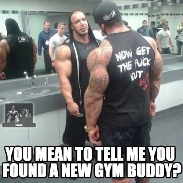 Amusing workout partner meme jokes