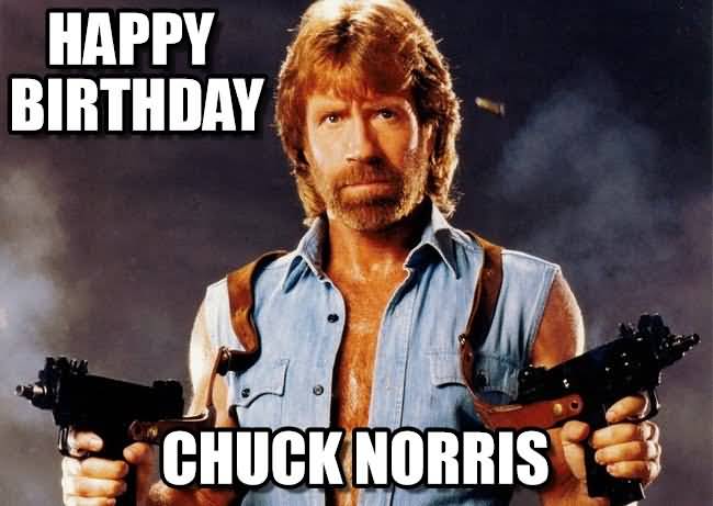 Chuck Norris Happy Birthday Meme Funny Image Photo Joke 05