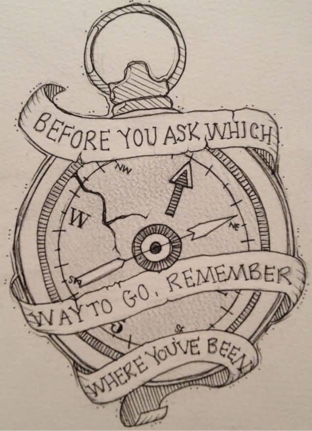 Compass Tattoo With Quote Meme Image 02