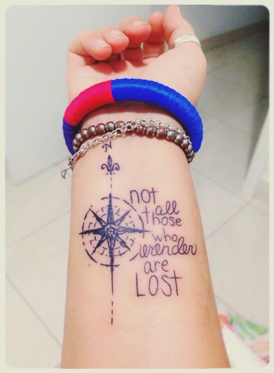 Compass Tattoo With Quote Meme Image 13