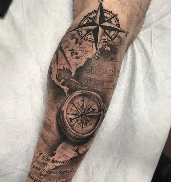Compass Tattoo With Quote Meme Image 15