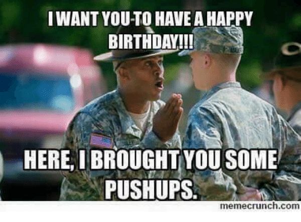 Funniest best army birthday meme image