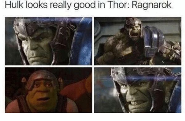 Funny amazing thor and hulk meme image