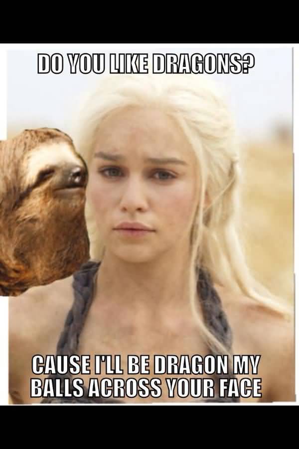 Funny best dragon sloth meme image